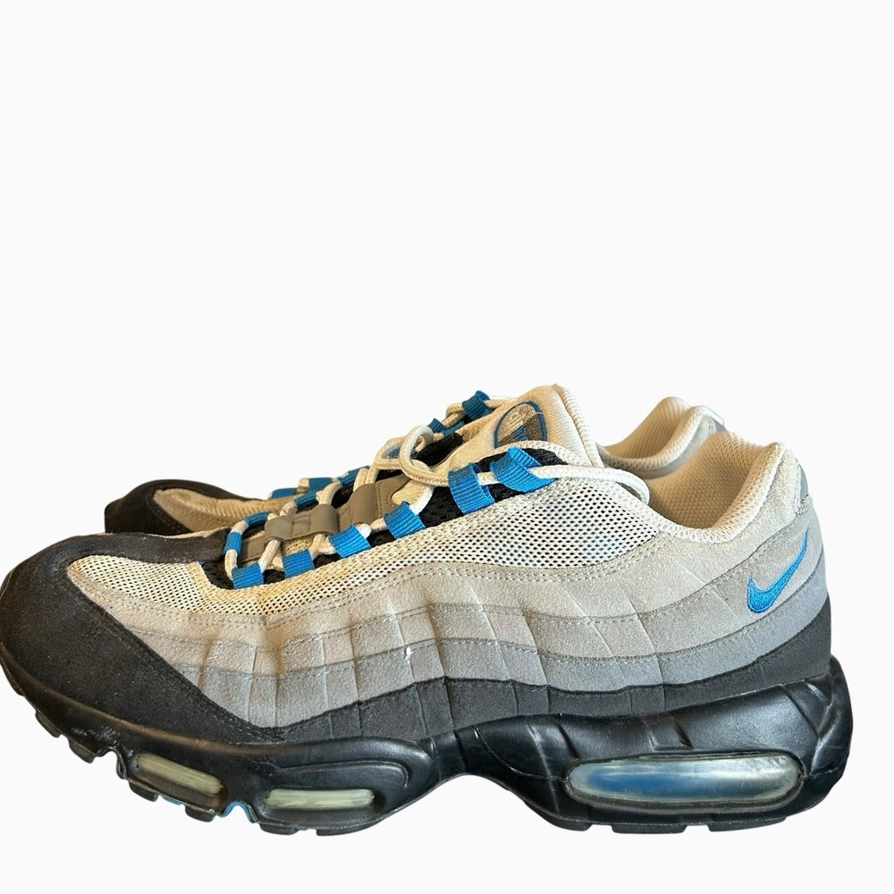 Nike Air Max 95 White OG Blue Spark Men's Size 10 Good Condition, No Box